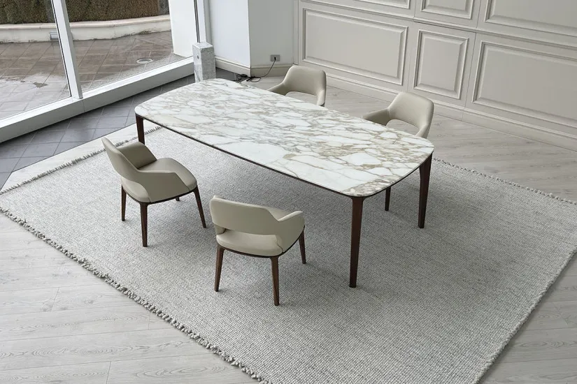 Henry Table in Calacatta marble (Expo Offer) Poliform - 2