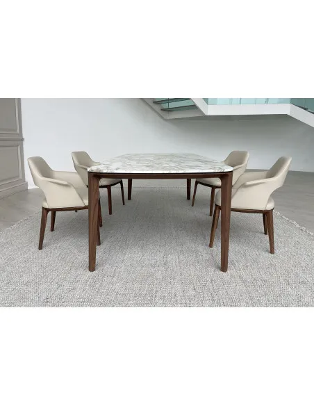 Henry Table in Calacatta marble (Expo Offer) Poliform - 1