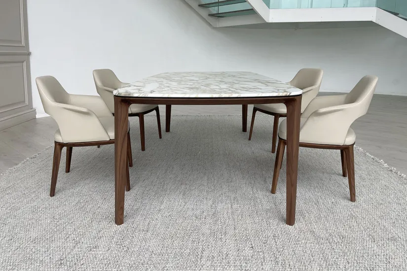 Henry Table in Calacatta marble (Expo Offer) Poliform - 1