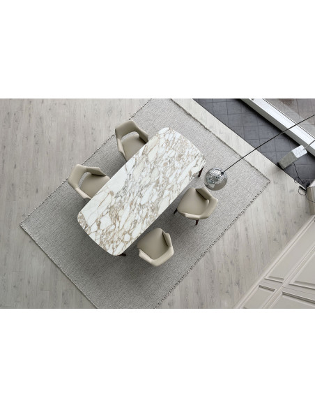 Table Henry en marbre Calacatta (Offre Expo) Poliform - 3