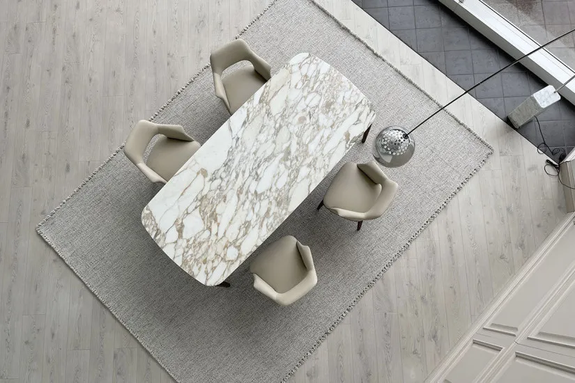 Henry Table in Calacatta marble (Expo Offer) Poliform - 3