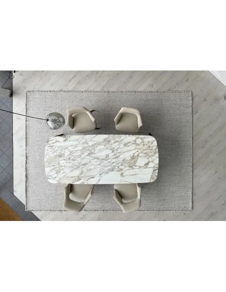 Henry Table in Calacatta marble (Expo Offer) Poliform - 4