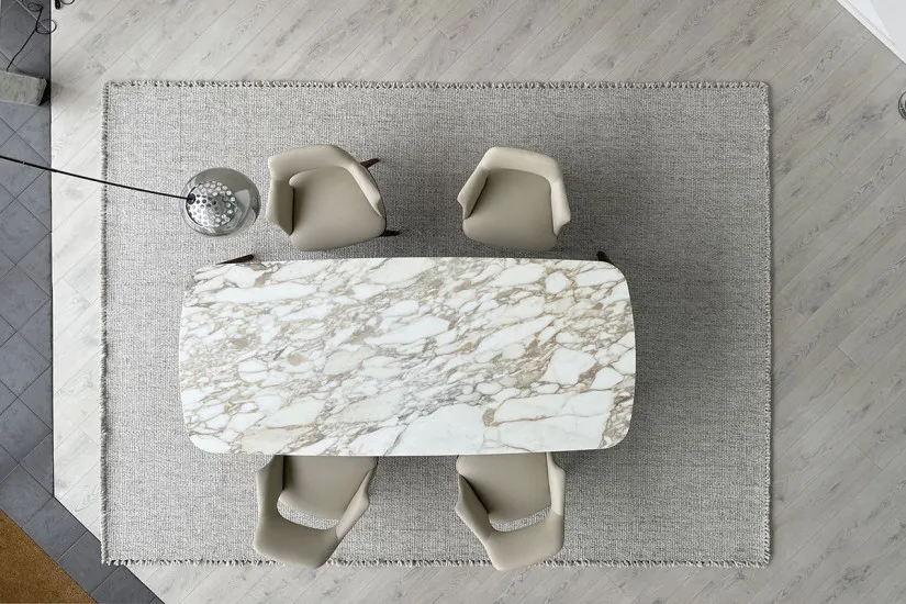 Henry Table in Calacatta marble (Expo Offer) Poliform - 4