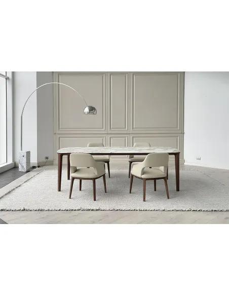 Henry Table in Calacatta marble (Expo Offer) Poliform - 5