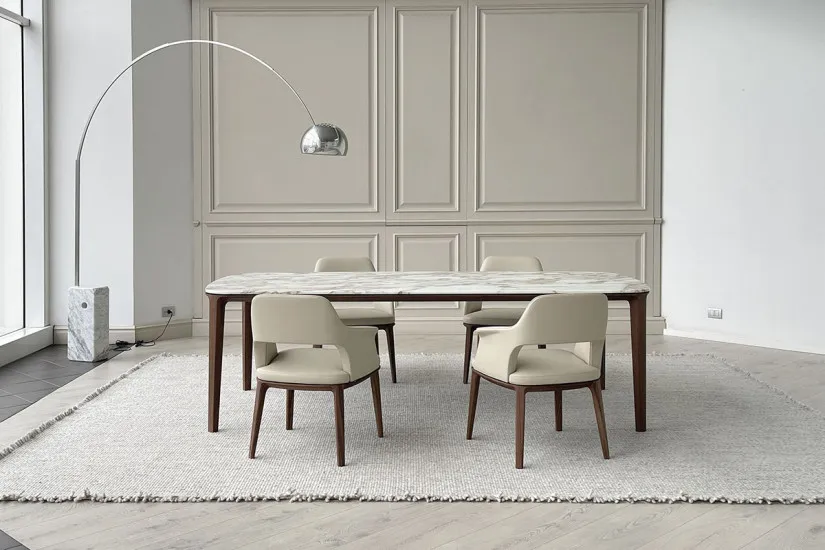 Henry Table in Calacatta marble (Expo Offer) Poliform - 5