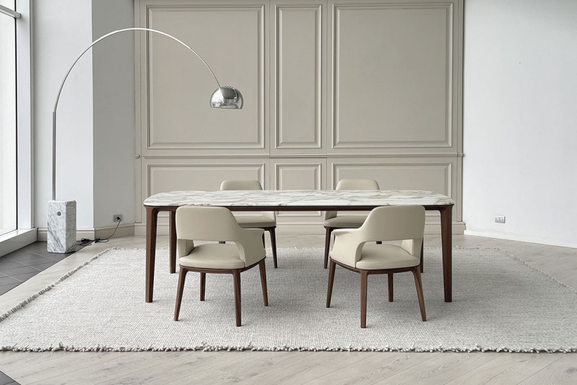 Tavolo Henry in marmo Calacatta (Offerta Expo) Poliform - 5