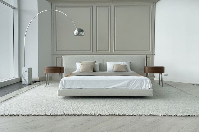 Lit Yume en Tissu Couleur Sable (Offre Expo) Poliform - 2