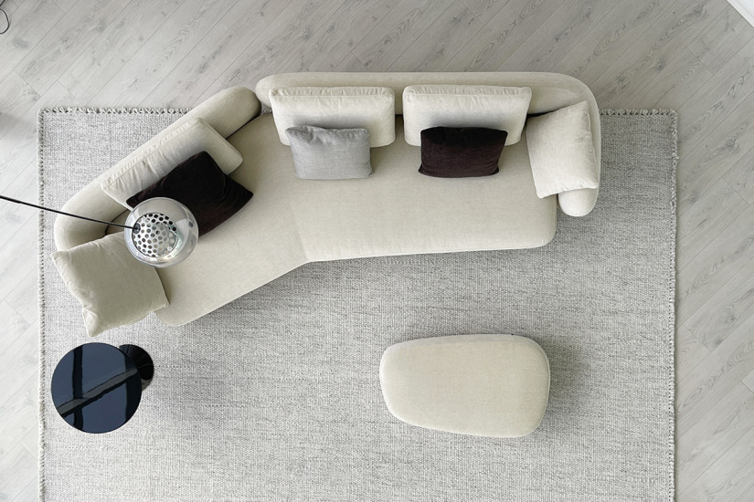 Divano Saint-German boomerang in tessuto (Offerta Expo) Poliform - 5