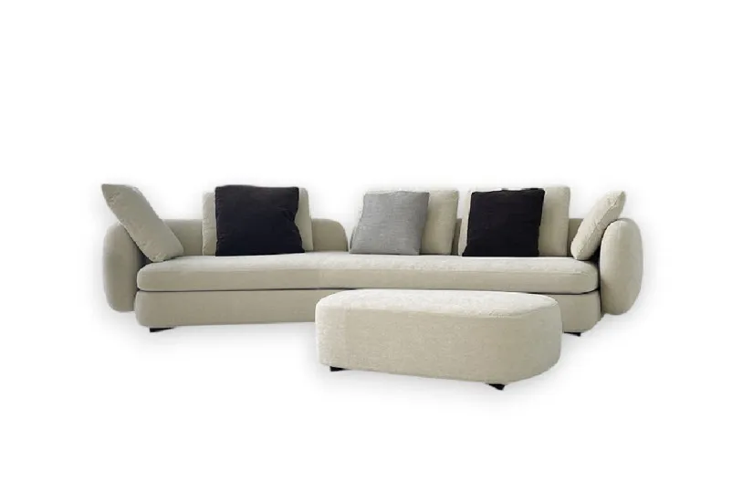 Saint-German Boomerang Sofa in Fabric (Expo Offer) Poliform - 6