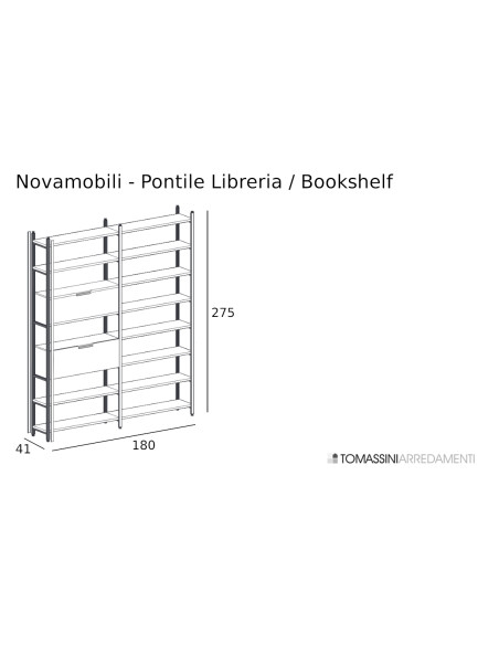 Pontile Bookcase Novamobili - 7