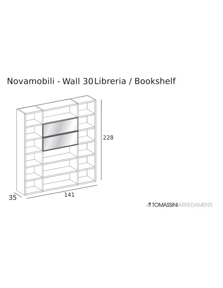 Bibliothèque Wall 30 Novamobili - 7