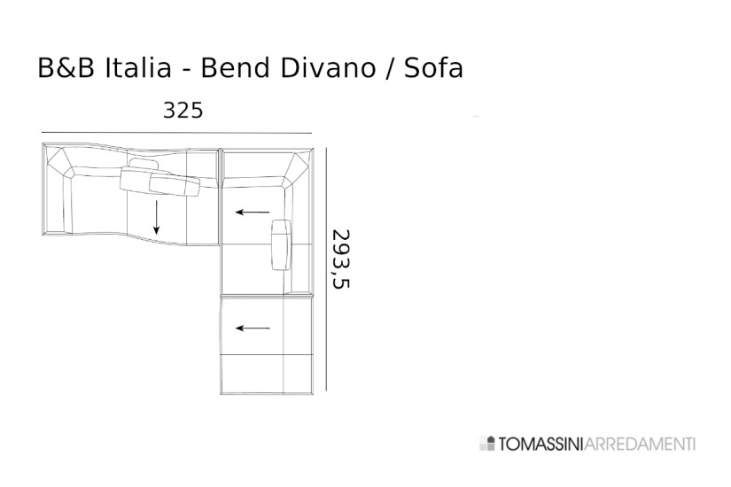 Divano Bend blu (Offerta Expo) B&B Italia - 7