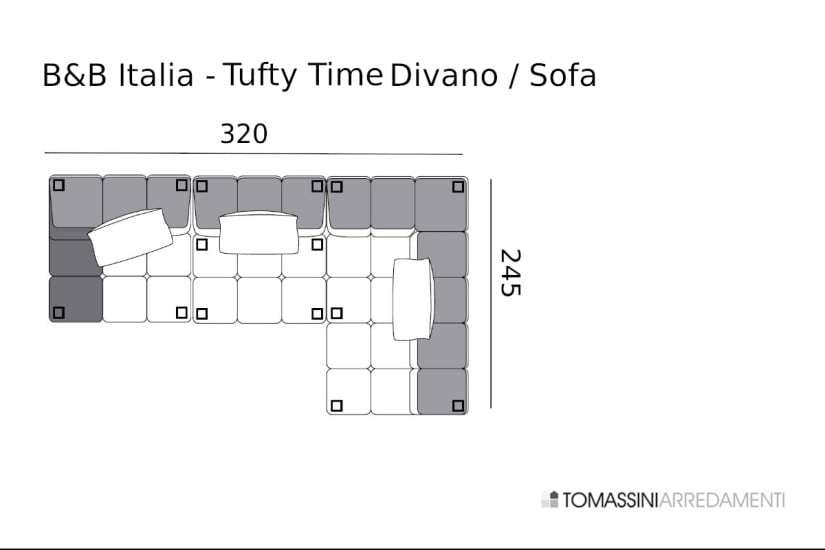 Divano Tufty-Time verde (Offerta Expo) B&B Italia - 7