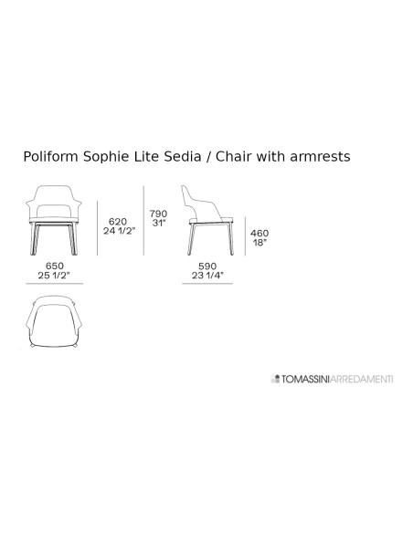Sedia Sophie Lite Poliform - 5