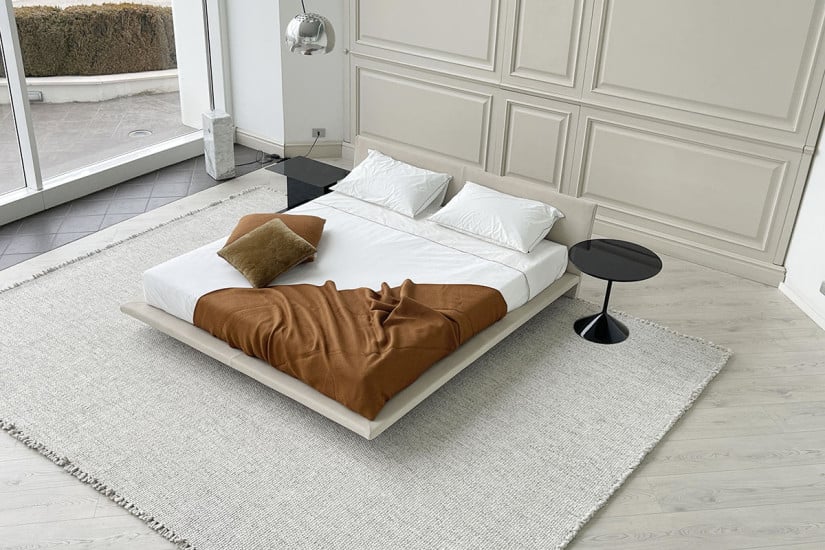 Letto Chemise Bed in pelle beige (Offerta Expo) Living Divani - 2