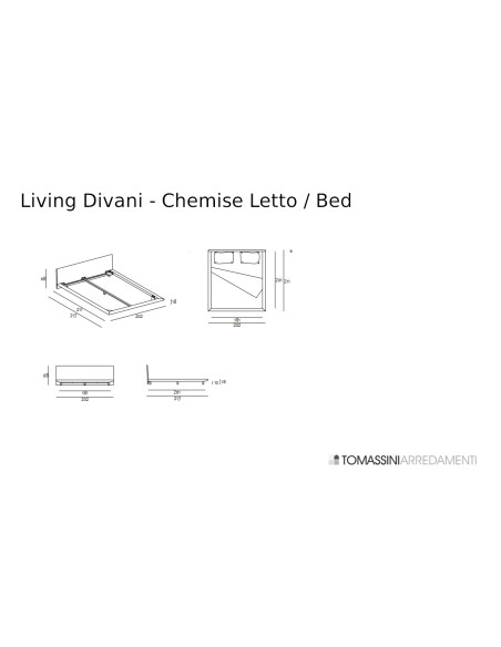 Letto Chemise Bed in pelle beige (Offerta Expo) Living Divani - 7
