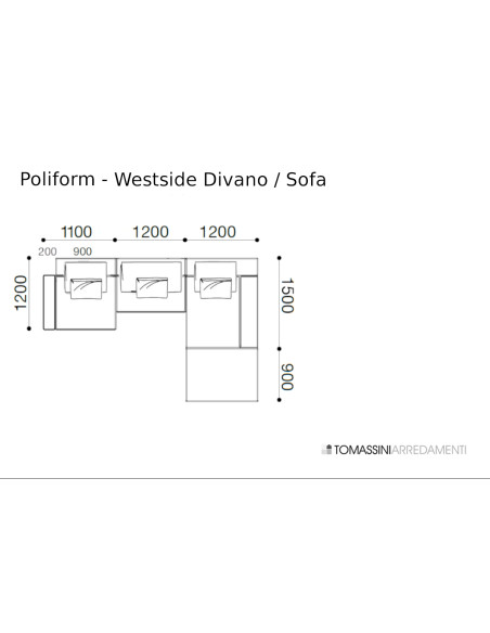 Canapé Westside taupe (Offre Expo) Poliform - 7