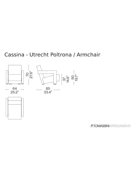 Utrecht Orange Armchair (Expo Offer) Cassina - 8