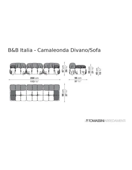 Camaleonda Olive Green Sofa B&B Italia - 8