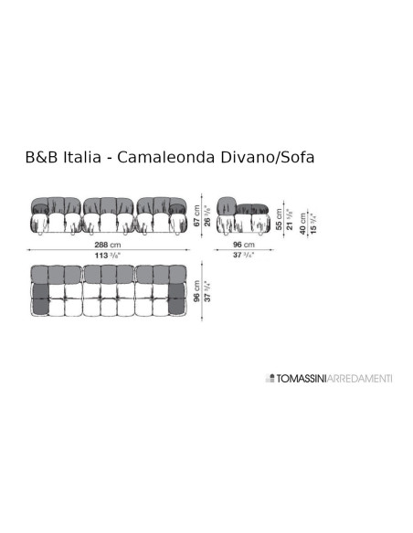 Canapé Camaleonda vert olive B&B Italia - 8