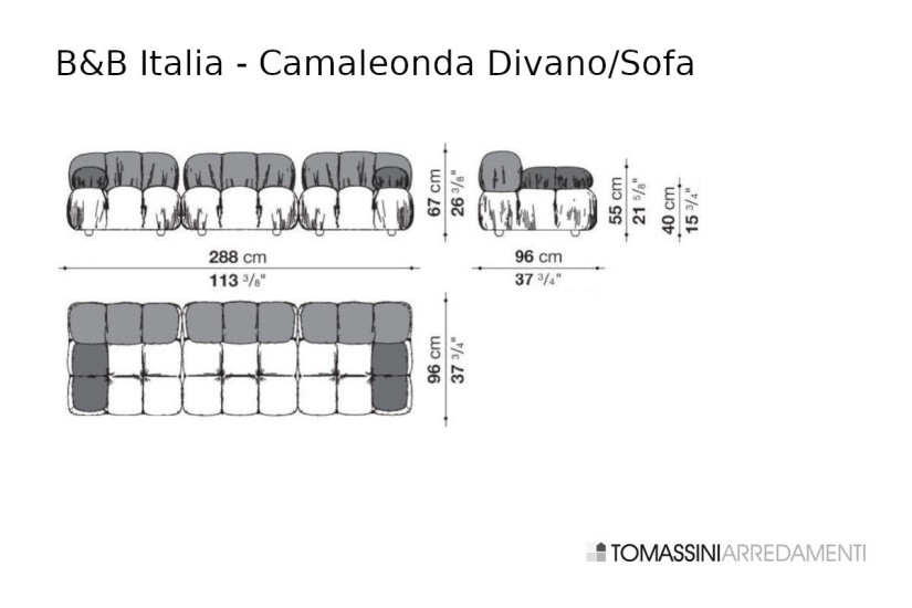 Divano Camaleonda verde oliva B&B Italia - 8
