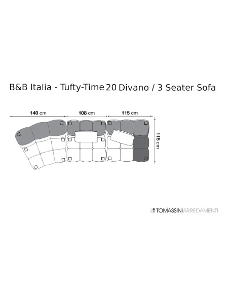 Tufty-Time 20 Sofa B&B Italia - 8
