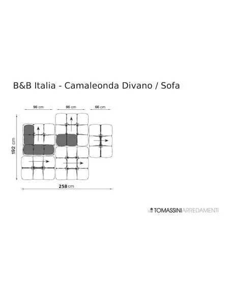 Camaleonda Beige Sofa B&B Italia - 7