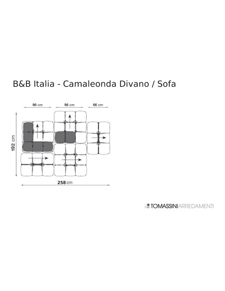 Divano Camaleonda beige B&B Italia - 7