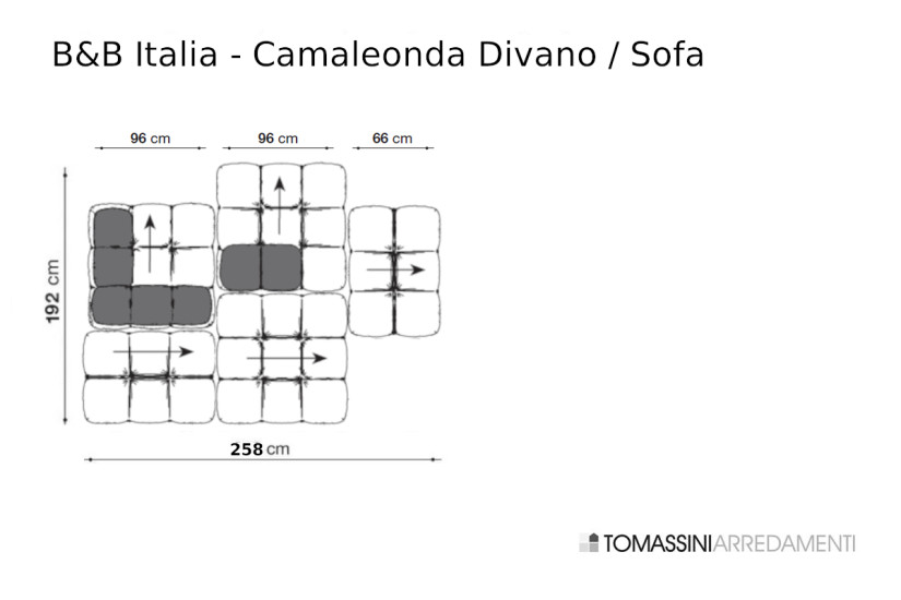 Canapé Camaleonda beige B&B Italia - 7