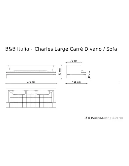 Divano Charles Large Carré B&B Italia - 3
