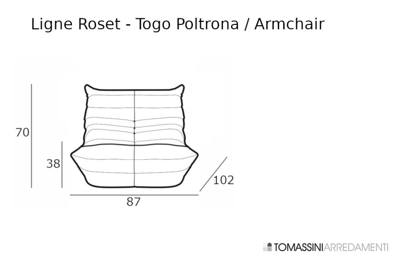 Fauteuil Togo rose (Offre Expo) Ligne Roset - 7