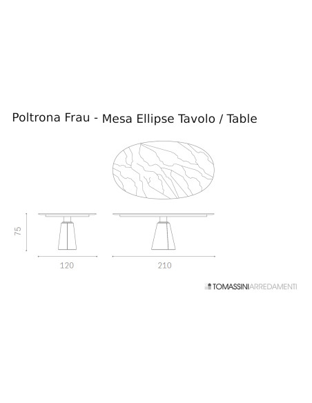 Table Mesa Ellipse Poltrona Frau - 4