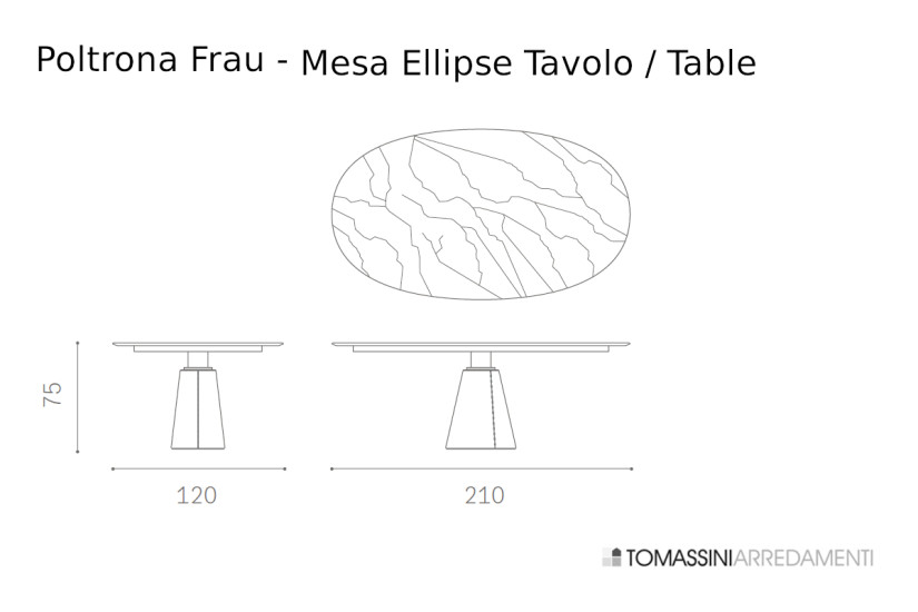 Mesa Ellipse Table Poltrona Frau - 4