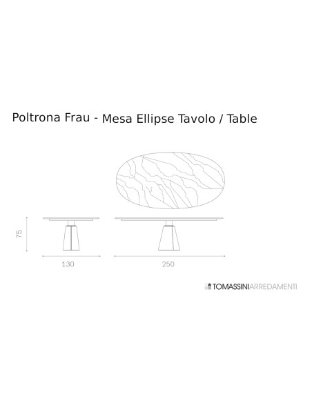Tavolo Mesa Ellipse Poltrona Frau - 5