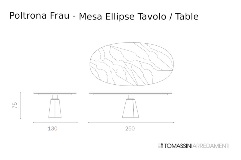 Mesa Ellipse Table Poltrona Frau - 5