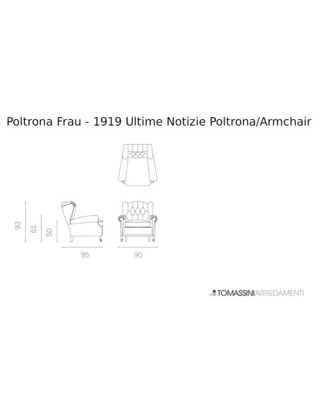 1919 Ultime Notizie Armchair Poltrona Frau - 5