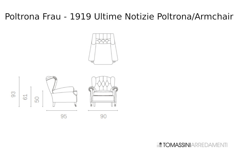 1919 Ultime Notizie Armchair Poltrona Frau - 5