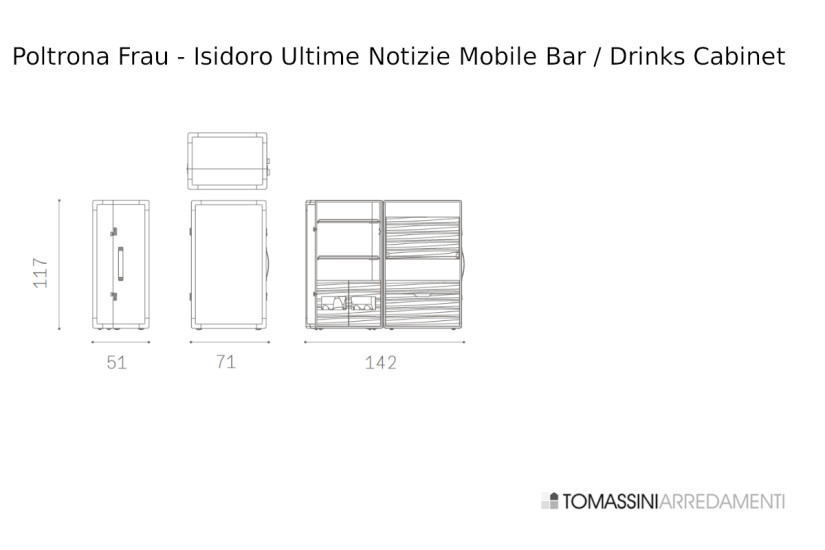 Isidoro Ultime Notizie Drinks Cabinet | Fornasetti Poltrona Frau - 7