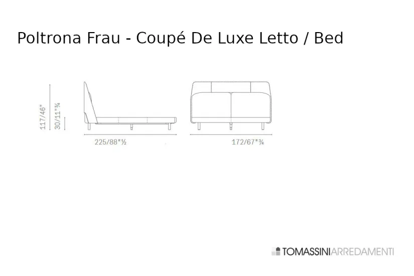Coupé De Luxe Off-White Leather Bed (Expo Offer) Poltrona Frau - 5