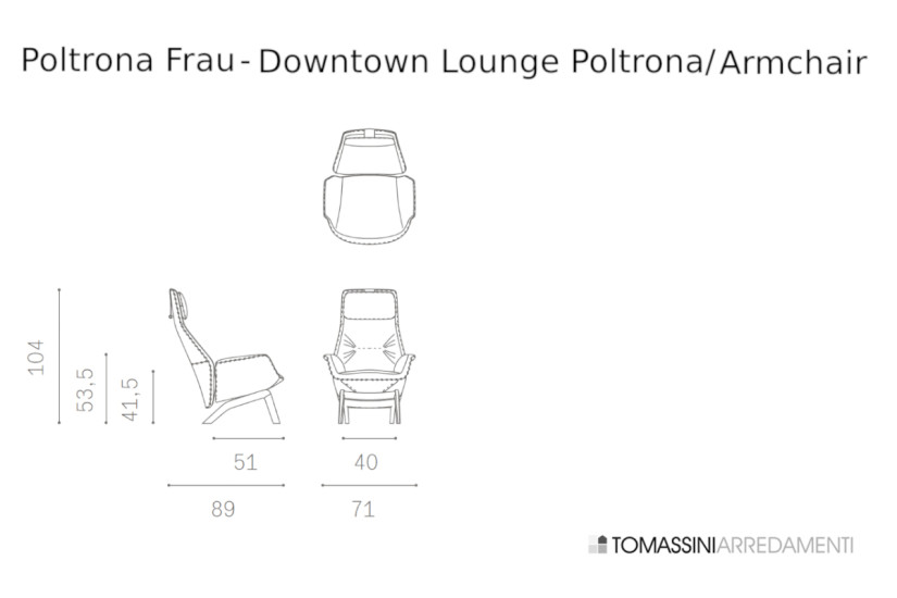 Poltrona Downtown Lounge Poltrona Frau - 7