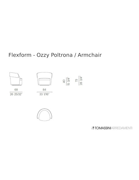 Ozzy Armchair Flexform - 7