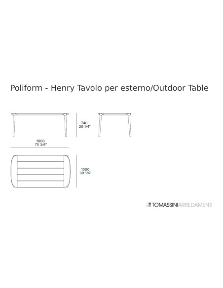 Tavolo per esterno Henry  - 6