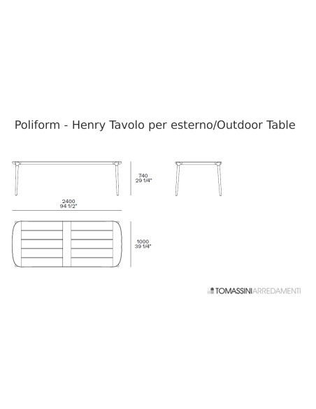 Table d'extérieur Henry  - 7