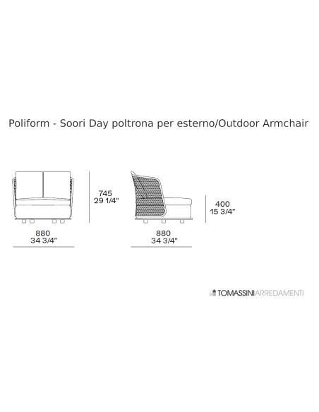 Poltrona Outdoor Soori Day Poliform - 5