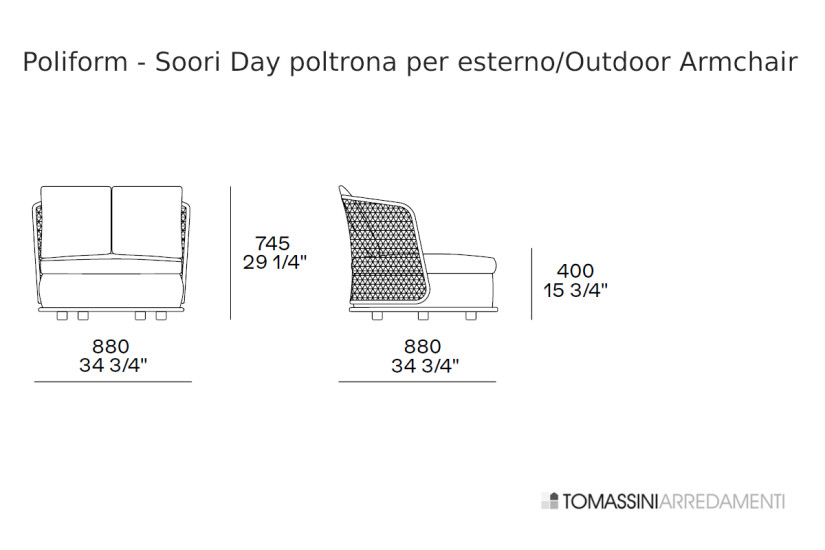 Poltrona Outdoor Soori Day Poliform - 5