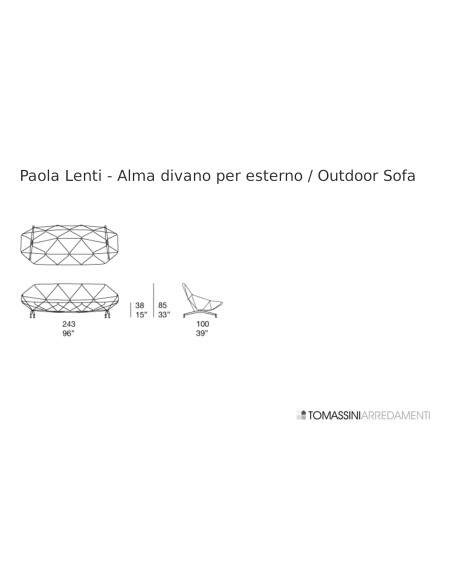 Divano da esterno Alma Paola Lenti - 8