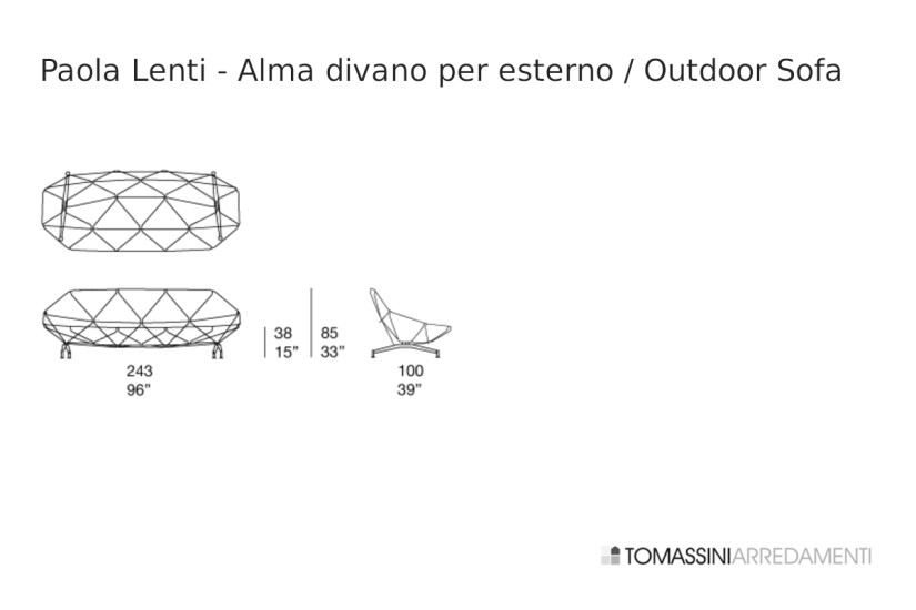 Alma Outdoor Sofa Paola Lenti - 8