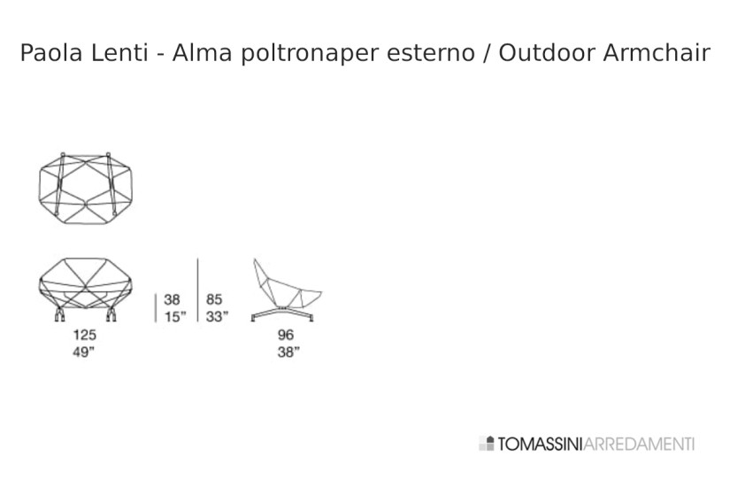 Alma Outdoor Armchair Paola Lenti - 3