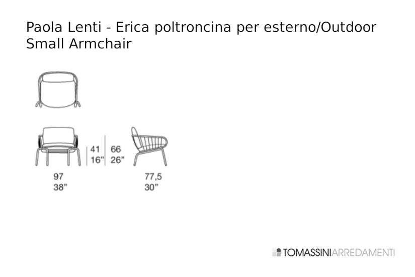 Poltroncina da esterno Erica Paola Lenti - 6