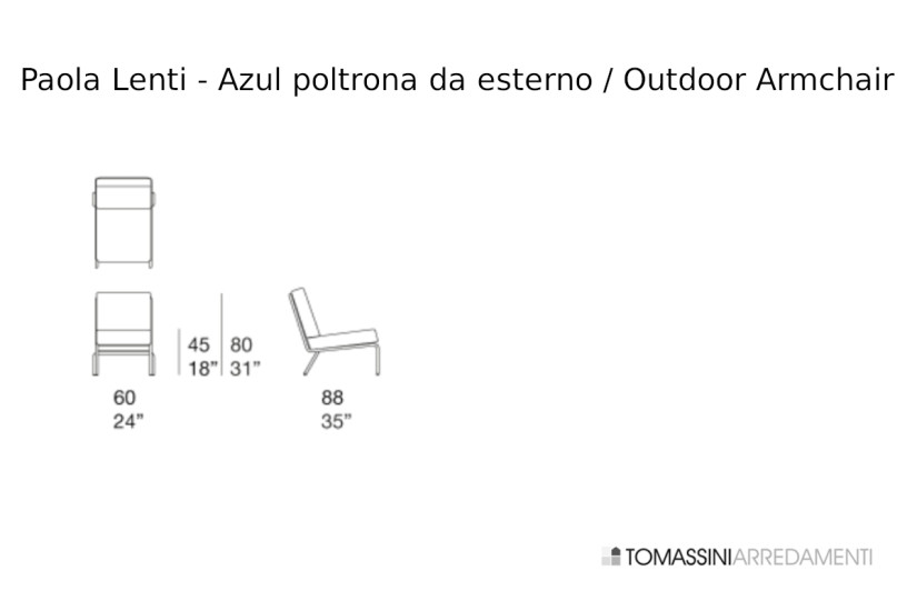 Fauteuil d'extérieur Azul Paola Lenti - 3